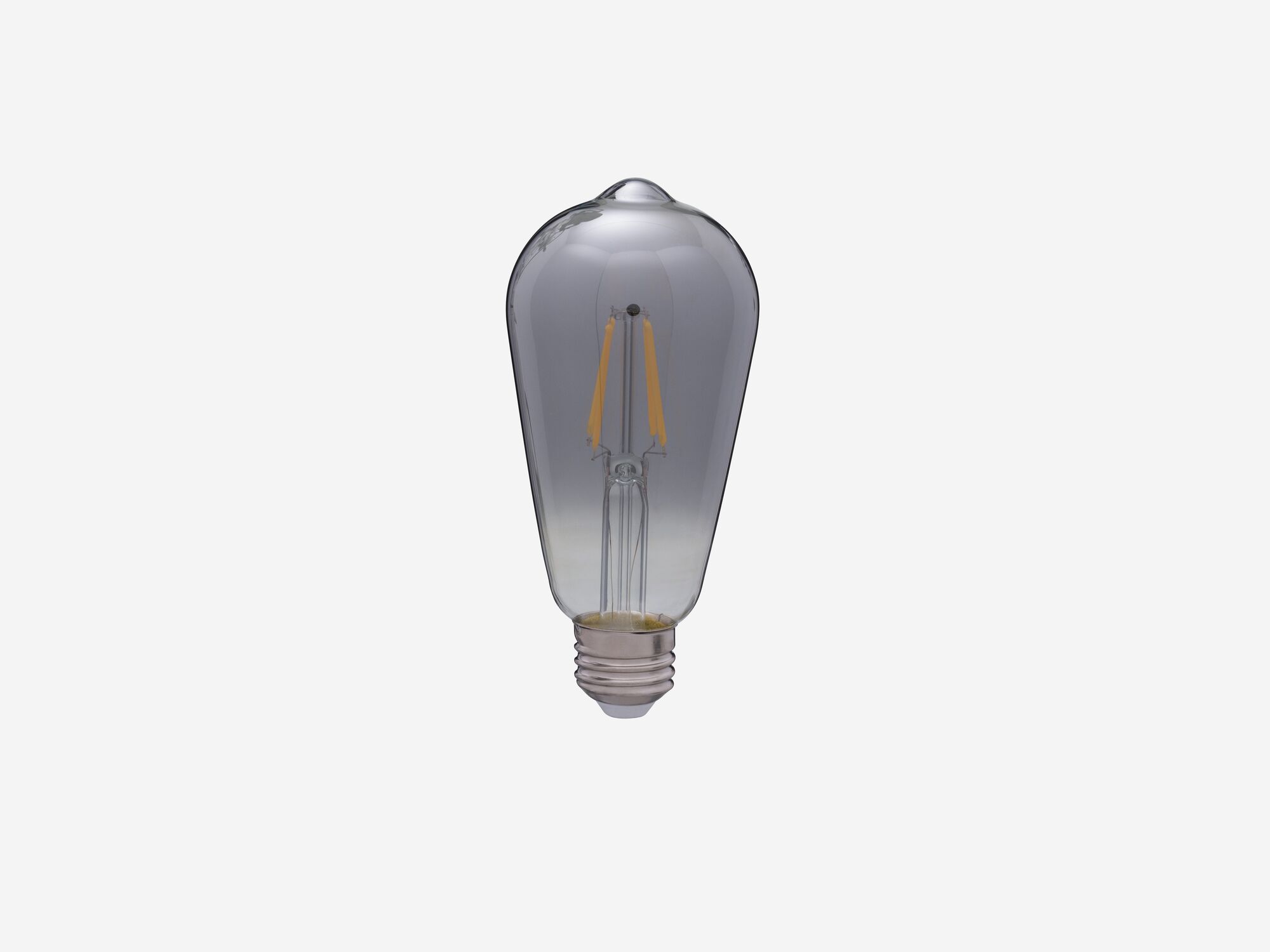 Medium smoked grey lightbulb front view